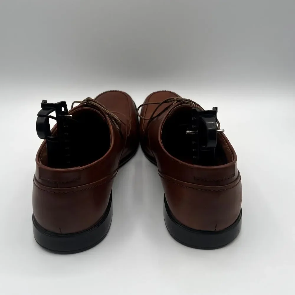 AQUATALIA Made in Italy Mens Derby Cognac Brown Shoes
